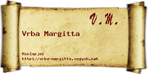 Vrba Margitta névjegykártya