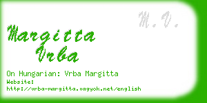 margitta vrba business card
